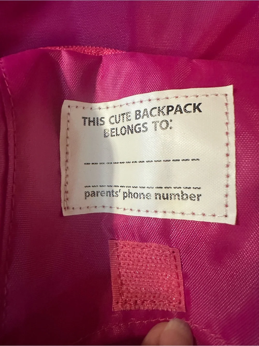 Navy and Pink Toddler Backpack